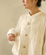 ドットカット刺繡デニム　ベスト