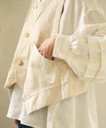 ドットカット刺繡デニム　ベスト