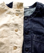 ドットカット刺繡デニム　ベスト