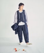 ドットカット刺繡デニム　ベスト