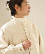 ドットカット刺繡デニム　ジャケット