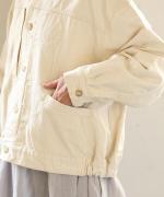 ドットカット刺繡デニム　ジャケット