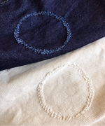 ドットカット刺繡デニム　ジャケット