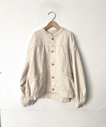 ドットカット刺繡デニム　ジャケット