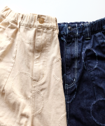 ドットカット刺繡デニム　パンツ