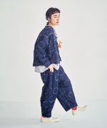 ドットカット刺繡デニム　パンツ