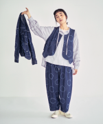 ドットカット刺繡デニム　パンツ