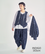 ドットカット刺繡デニム　パンツ