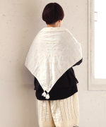 カディコットン刺繡　ストール