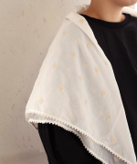カディコットン刺繡　ストール