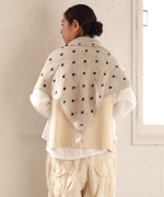 カディコットン刺繡　ストール