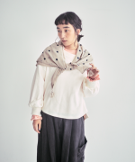 カディコットン刺繡　ストール