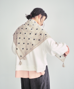 カディコットン刺繡　ストール