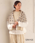 カディコットン刺繡　ストール