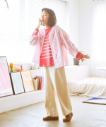 ふわふわコットン　フリルブラウス