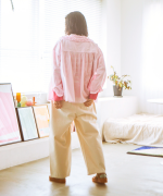 ふわふわコットン　フリルブラウス