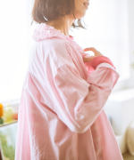 ふわふわコットン　フリルブラウス