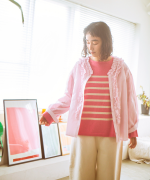 ふわふわコットン　フリルブラウス