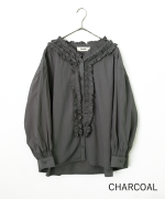 ふわふわコットン　フリルブラウス