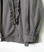 ふわふわコットン　フリルブラウス