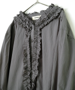 ふわふわコットン　フリルブラウス