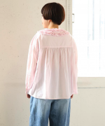 ふわふわコットン　フリルブラウス
