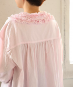 ふわふわコットン　フリルブラウス