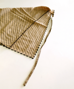 テンセルリネンストライプ　チュニックシャツ(スカーフ付き)