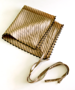 テンセルリネンストライプ　チュニックシャツ(スカーフ付き)