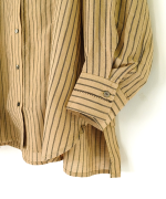 テンセルリネンストライプ　チュニックシャツ(スカーフ付き)