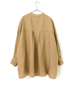 テンセルリネンストライプ　チュニックシャツ(スカーフ付き)