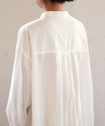 ふわふわコットン　チュニックシャツ(スカーフ付き）