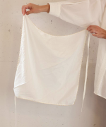 ふわふわコットン　チュニックシャツ(スカーフ付き）