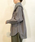 ふわふわコットン　チュニックシャツ(スカーフ付き）