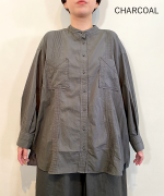 ふわふわコットン　チュニックシャツ(スカーフ付き）