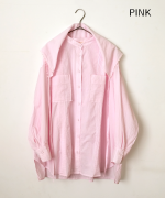 ふわふわコットン　チュニックシャツ(スカーフ付き）