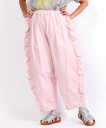 ジンバブエコットンツイル　サイドフリルパンツ