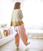 ジンバブエコットンツイル　サイドフリルパンツ