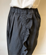 ジンバブエコットンツイル　サイドフリルパンツ