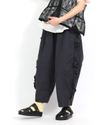 ジンバブエコットンツイル　サイドフリルパンツ