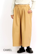 ジンバブエコットンツイル　8分丈ワイドパンツ