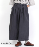 ジンバブエコットンツイル　8分丈ワイドパンツ