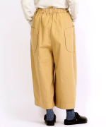 ジンバブエコットンツイル　8分丈ワイドパンツ