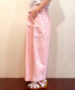 ジンバブエコットンツイル　8分丈ワイドパンツ