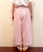 ジンバブエコットンツイル　8分丈ワイドパンツ