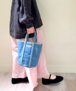 ジンバブエコットンツイル　8分丈ワイドパンツ