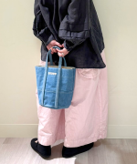 ジンバブエコットンツイル　8分丈ワイドパンツ