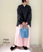 ジンバブエコットンツイル　8分丈ワイドパンツ