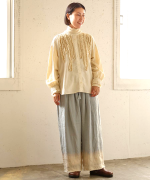 コットンリネンツイルキャンバス　シャツ