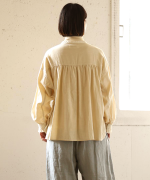 コットンリネンツイルキャンバス　シャツ